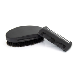 custom logo beard comb and brush
